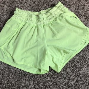 Lululemon neon green tracker shorts